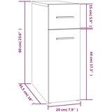 Ormarić za lijekove boja dimljenog hrasta 20x45,5x60 cm drveni | shoptok.hr