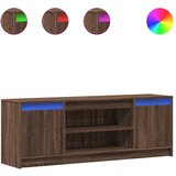 Maison Chic TV omarica - TV stojalo - Televizijska omarica LED rjavi hrast 139,5x34x50 cm inženirski les, (21700548) Cene