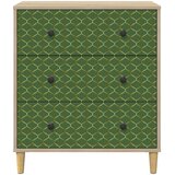  Komoda GELEEN Smaragdni geometrijski uzorak 66 x 36,5 x 75 cm | shoptok.hr