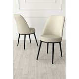 Hanah home set trpezarijskih stolica Jaxe 6 kom, krem tkanina Babyface, crne metalne noge | Eponuda.com