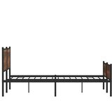 Metalni okvir kreveta bez madraca smeđa boja hrasta 160x200 cm | shoptok.hr