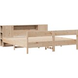 vidaXL Krevet s regalom za knjige bez madraca 180x200 cm od borovine | shoptok.hr