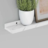  Stenska polica 4 pcs Beli marmor 40 x 9 x 3 cm Konstruiran les, (5000200469) | Shoptok.si