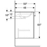 Geberit SELNOVA SQUARE 800 ORMARIĆ SA LAVABOOM 2 VRATA AMERIČKI ORAH GEBERIT | ePonuda.com