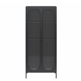 Støraa Črna kovinska vitrina 80x186x40 cm Luna – | Shoptok.si