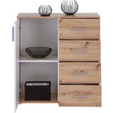 Mömax komoda ina 02, barva hrasta, bela | Shoptok.si