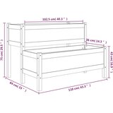  Sadilica 110x84x75 cm od masivne borovine | shoptok.hr