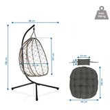 MID.YOU Viseči Stol Cocova, Črna, Siva | Shoptok.si