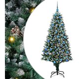 vidaXL Umjetno božićno drvce Zelena 180 cm PVC i Čelik i Plastika | shoptok.hr