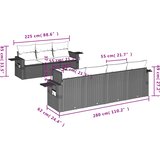  8-dijelni set vrtnih sofa od poliratana s jastucima bež | shoptok.hr
