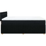 vidaXL Box spring postelja z vzmetnico črna 160x200 cm blago | Shoptok.si
