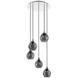 Eglo 39682 - visilica na sajli bregalla 5xE27/40W/230V crna/dimljena | Eponuda.com