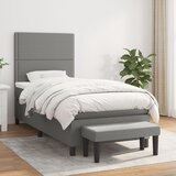 The Living Store Box spring postelja z vzmetnico temno siva 90x200 cm blago - Box Spring Postelja, (21518347) Cene