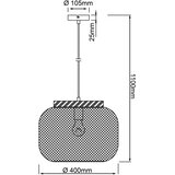 Brilliant Luster na sajli GIADA 1xE27/40W/230V prečnik 39 cm siva | Eponuda.com