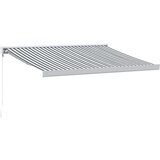 Tenda zložljiva tenda antracit in bela 3,5x2,5 m tkanina in aluminij | Shoptok.si