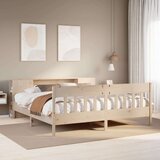  Krevet s regalom za knjige bez madraca 200 x 200 cm od borovine | shoptok.hr
