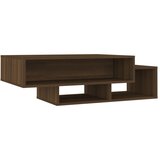Maison Chic Klubska mizica - kavna mizica - Nizka mizica rjavi hrast 105x55x32 cm konstruiran les, (21753113) Cene