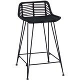 Barska stolica 2 pcs Crna 44 x 45 x 76 cm Ratan i Čelik | shoptok.hr