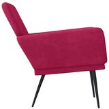  Fotelja crvena boja vina 62 x 79 x 79 cm baršunasta | shoptok.hr