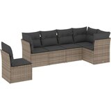 vidaXL 6-dijelni set vrtnih sofa od poliratana s jastucima sivi | shoptok.hr