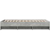 vidaXL posteljni okvir betonsko siv 90x200 cm inženirski les | Shoptok.si