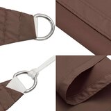 vidaXL Senčno jadro oksford blago trikotno 5x6x6 m rjavo, (20729524) | Shoptok.si