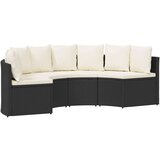  Set sofe 2 pcs Crna Solidno drvo akacije i poli ratan | shoptok.hr