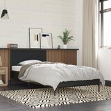 Maison Chic Posteljni okvir - Enojna postelja - Postelja za odrasle črn 90x190 cm inženirski les in kovina-J8376, (21759724) | Shoptok.si