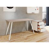 MID.YOU Pisalna Miza Salia, Bela, Barva Hrasta, 160x80cm | Shoptok.si