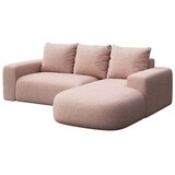 Rodier Rožnata kotna sedežna garnitura iz tkanine bouclé (desni kot/z ležalnikom) Monce – | Shoptok.si