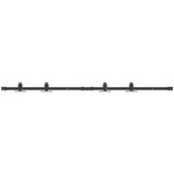 vidaXL Komplet za drsna vrata omare 122 cm ogljikovo jeklo | Shoptok.si