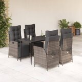 vidaXL 5-dijelni vrtni blagovaonski set sivi od poliratana | shoptok.hr