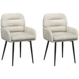  Trpezarijske stolice 2 pcs Baršun Krem 59 x 59,5 x 90 cm | Eponuda.ba