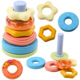  Tower of Wheels Sensory Puzzle for Toddlers Pastel 17cm | shoptok.hr