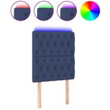 Maison Chic led posteljno vzglavje - vzglavna omarica - nočna omarica modro 80x7x118/128 cm blago, (21709106) Cene