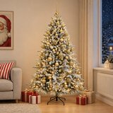  Umjetno božićno drvce s kuglicom 210 cm 300 LED lampica | shoptok.hr