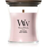 WoodWick Rose Blush dišeča sveča z lesenim stenjem 85 g | Shoptok.si