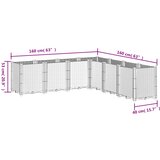  Vrtna sadilica svijetlosiva 160 x 160 x 53 cm PP | Eponuda.ba