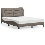 The Living Store Postelja z vzmetnico taupe 120x200 cm blago - Postelja, (21607067) | Shoptok.si