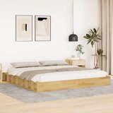 vidaXL Okvir kreveta bez madraca 180x200 cm puno drvo hrast Cijene