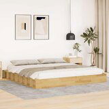 vidaXL posteljni okvir brez vzmetnice 180x200 cm masivni les hrast Cene