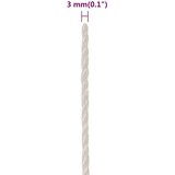 Delovna vrv bela 3 mm 100 m polipropilen | Shoptok.si
