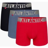 Atlantic Men's Sport Boxers 3Pack - Black/Blue/Red Cene