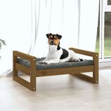  Pasja postelja medeno rjavo 55,5x45,5x28 cm trdna borovina, (20799730) | Shoptok.si