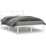 vidaXL Metalni okvir za krevet s uzglavljem bijeli 140 x 200 cm Cijene