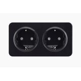 Aigostar Zidna utičnica sa okvirom, 2x SCHUKO, 250V/16A, crna | Eponuda.com