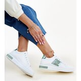 Gemre White and green sneakers with rhinestones Giulia | shoptok.hr