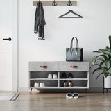 The Living Store regal za čevlje betonsko siv 102x35x55 cm inženirski les - klop za čevlje, (21485690) Cene
