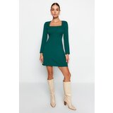 Trendyol Emerald Green Square Collar Mini Woven Dress Cijene