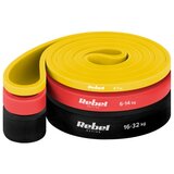 Rebel ACTIVE Set lateks traka za vežbanje Power Band PLs-1, otpor 4-32 kg, 3 traka u setu, model RBA-3000-S3 Cene